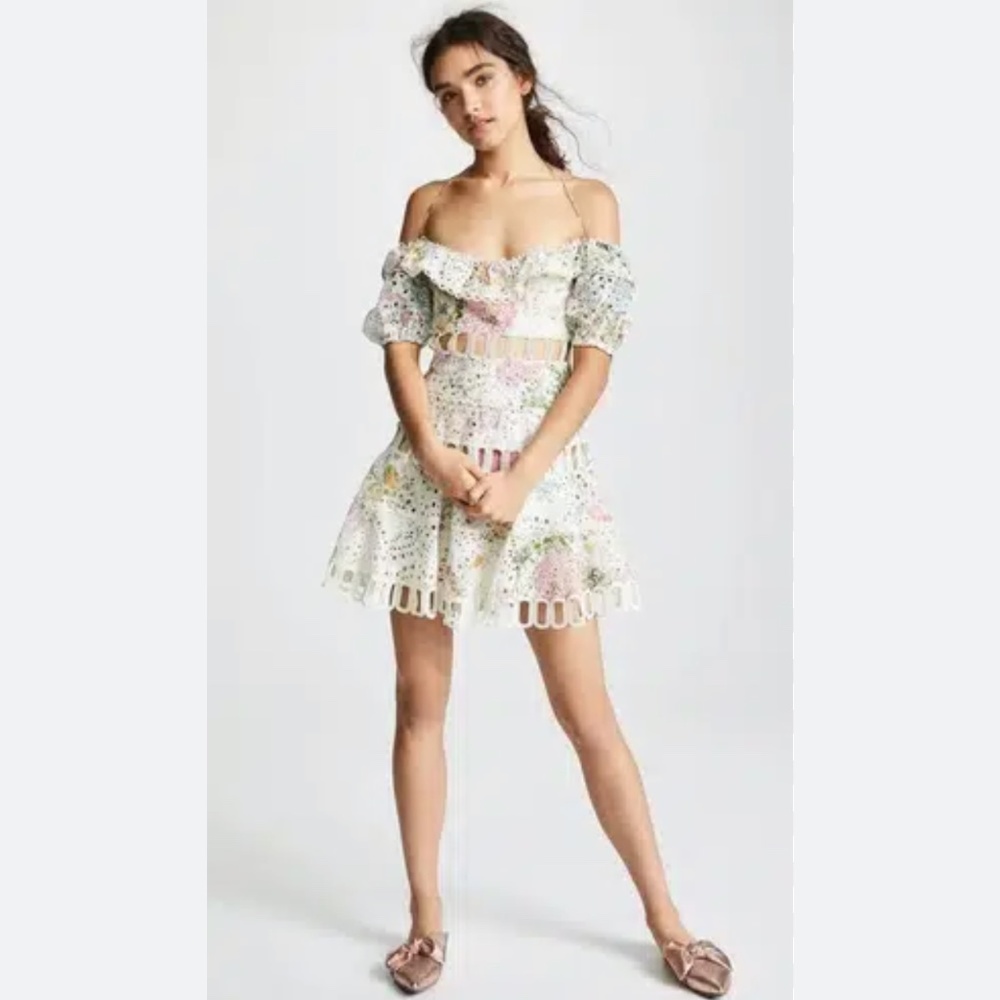 NWOT Zimmerman heather off shoulder dress - Picture 2 of 13